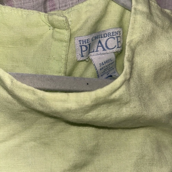 Children’s Place 2T Embroidered Rosette Easter Spring Linen Dress - Picture 2 of 3